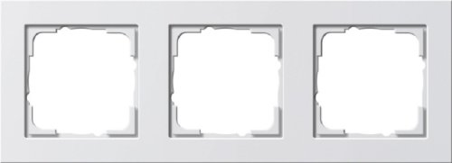 Рамка универсальная Gira E2 3-м. белый матовый фото Рамка универсальная Gira E2 3-м. белый матовый картинка